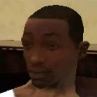 😳 CJ Grand Theft Auto CJ, Grand Theft Auto, Видеоигра, Карл Джонсон, Персонаж, Игры, GTA whatsapp sticker