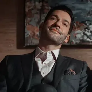 ☺️ Lucifer Morningstar Lucifer lucifer, tom ellis, tv show, devil, suit telegram sticker