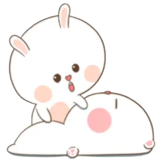 😐 fofo, kawaii, coelho, coelho, adorável, desenho animado whatsapp sticker
