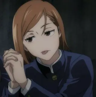 🔨 Nobara Kugisaki Jujutsu Kaisen Anime, Manga, Ragazza, Personaggio, Uniforme scolastica, Jujutsu Kaisen telegram sticker