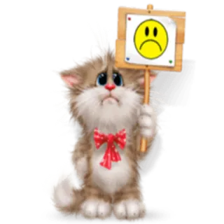 🙁 gato, triste, emoji, animal, adesivo, fofo, kawaii whatsapp sticker