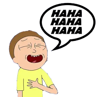😂 Morty Smith Rick and Morty HAHA HAHA HAHA dibujos animados, risa, humor, animado, comedia, Rick y Morty, Morty, divertido telegram sticker