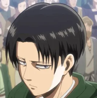 🏹 Levi Ackerman Attack on Titan Anime, Manga, Atak Tytanów, Levi Ackerman, Żołnierz telegram sticker