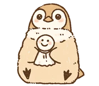 🐧 鳥, かわいい, 動物, カワイイ, 幸せ whatsapp sticker