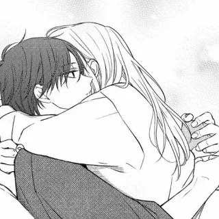 ✨ Manga, Anime, Przytulanie, Para, Romans, Miłość telegram sticker