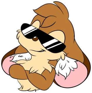 😎 Dessin animé, Personnage, Animal, Lunettes de soleil, Cool, Mignon, Fun telegram sticker