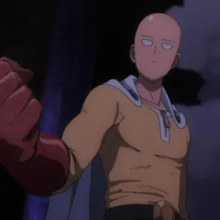 👊 Saitama One-Punch Man Anime, Eroe, Combattente, Saitama, One Punch Man, Calvo telegram sticker