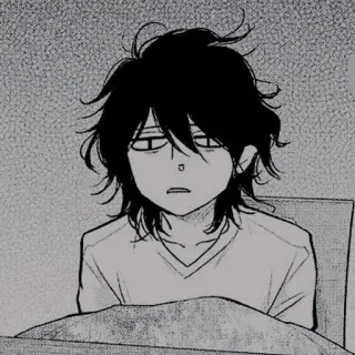 ❄️ sleepy, manga, anime, illustration, tired, character, morning telegram sticker
