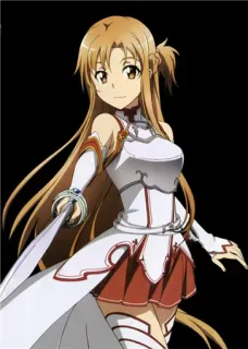 🗡 Asuna Yuuki Sword Art Online anime, character, sword, girl, Asuna, Sword Art Online whatsapp sticker