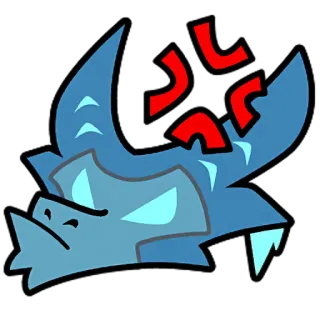 💢 cartoon, angry, monster, animal telegram sticker