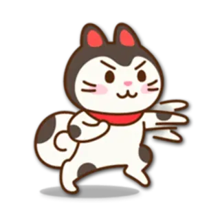 💪 kot, kreskówka, zwierzę, naklejka, kawaii, słodki, śmieszny, zwierzę domowe telegram sticker