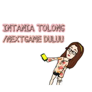🙊 INTANIA TOLONG / NEXTGAME DULUU Bitmoji, Dessin animé, Avatar, Femme, Selfie telegram sticker