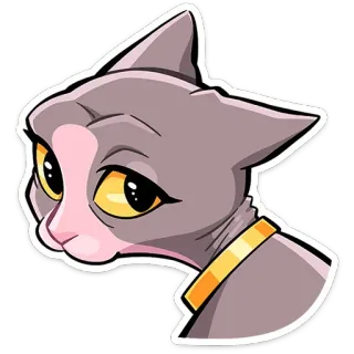 😒 แมว, สัตว์, สติกเกอร์, การ์ตูน, สัตว์เลี้ยง telegram sticker