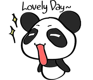 🕊 panda, cartoon, animal, cute, funny, exhausted telegram sticker
