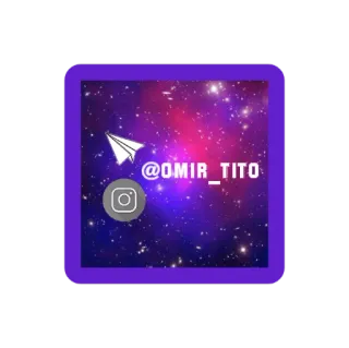 🕶 @omir_tito mídias sociais, Instagram, nome de usuário, avião de papel, perfil whatsapp sticker