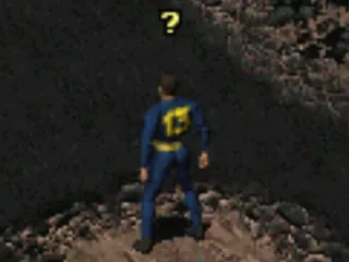 ❓ Vault Dweller Fallout Videospiel, Fallout, Vault 13, Fragezeichen, Abenteuer telegram sticker
