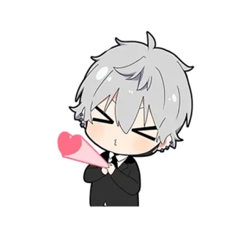 ❤️ Chibi, Kreskówka, Anime, Słodkie, Postać, Miłość telegram sticker