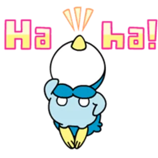 😄 Ha ha! carino, risata, divertente, personaggio, cartone animato telegram sticker