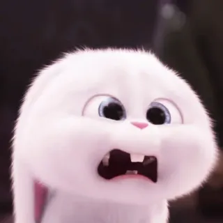 🐰 Snowball The Secret Life of Pets coelho, coelhinho, branco, animal, desenho animado whatsapp sticker