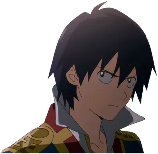 😠 anime, serious, uniform, character, male telegram sticker