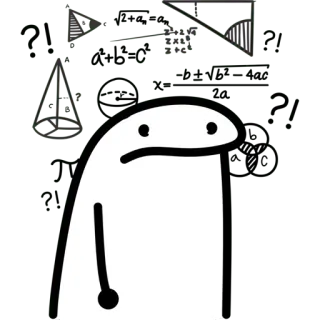 😀 Flork, 밈, 슬픔, 기하학적 도형 telegram sticker
