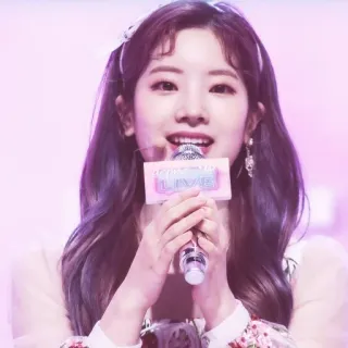😉 LIVE dahyun, twice, kpop, idol, singer, live, microphone telegram sticker
