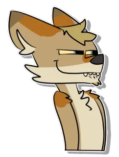 🍔 furry, animal, cartoon, fox, character, illustration, sticker telegram sticker