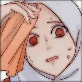 🤸‍♀ Anime, Manga, Zweet, Bezorgd, Nerveus, Vrouwelijk, Personage telegram sticker