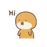 👋 Hi Dibujos animados, Saludo, Lindo, Pato, Animal telegram sticker