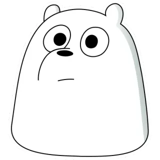 😶 Ice Bear We Bare Bears urso, desenho animado, fofo, animal, urso polar, We Bare Bears telegram sticker