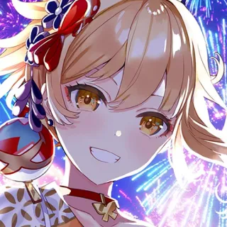 😊 Yoimiya Genshin Impact Anime, Videojuego, Fuegos artificiales, Genshin Impact, Yoimiya, Personaje telegram sticker