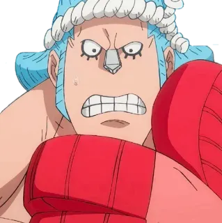 🤔 Franky One Piece Anime, One Piece, Personaje, Franky, Cyborg whatsapp sticker