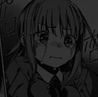 🖇 anime, manga, crying, sad, girl, tears telegram sticker