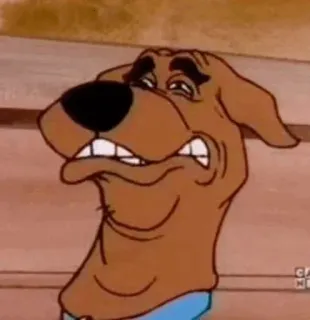 🖤 Scooby-Doo dog, cartoon, funny, meme, Scooby-Doo telegram sticker