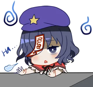 😵 HA... chibi, anime, girl, cartoon telegram sticker