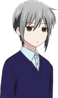 😶 Hiro Sohma Fruits Basket Аниме, Манга, Хиро Сома, Fruits Basket, Персонаж telegram sticker