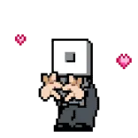 ❤️ 픽셀 아트, 네모 머리, 마법, 디지털 아트, 추상, 캐릭터 telegram sticker