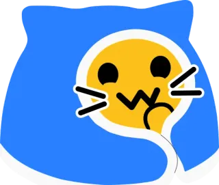 😏 emoji, katze, süß, sticker, kawaii, cartoon telegram sticker