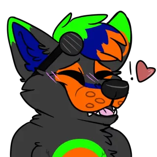 ❤ furry, heart, microphone, cute, animal whatsapp sticker