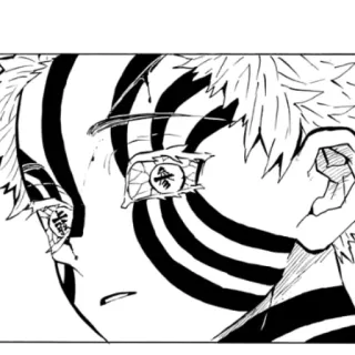 😟 Gyutaro Demon Slayer Клинок, рассекающий демонов, Аниме, Гютаро, Манга, Высшая шестая луна telegram sticker