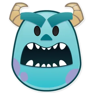 😣 Sully Monsters, Inc. Dessin animé, Monstre, Sully, Disney, Pixar, Monstres et Cie, Emoji, Personnage telegram sticker