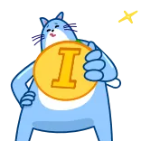 Blue Cat telegram stickers