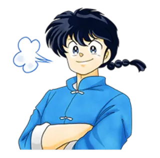 😏 Ranma Saotome Ranma 1/2 Anime, Manga, Sztuki walki, Kreskówki whatsapp sticker