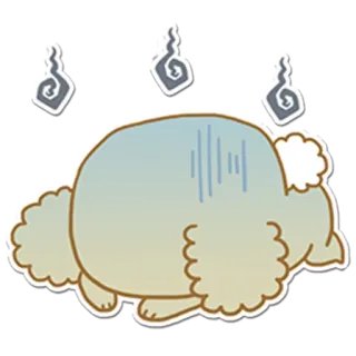 😓 nuvem, triste, exausto, fantasma, desenho animado telegram sticker