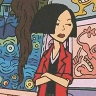 🧿 Daria Morgendorffer Daria Daria, kartun, animasi, karakter, 90-an, MTV, remaja, sarkastik telegram sticker