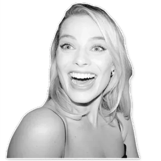 😃 Margot Robbie célébrité, femme, actrice, portrait whatsapp sticker
