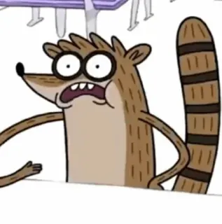 👾 Rigby Regular Show cartoon, Rigby, Regular Show, raccoon whatsapp sticker