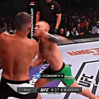 🦁 Conor McGregor, Nate Diaz DIZA UFC 4:37 McGregor fight, UFC, sports, boxing, martial arts, combat telegram sticker