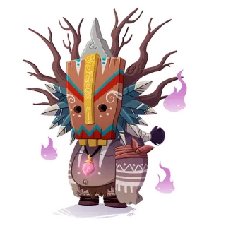 🤡 mask, tribal, voodoo, fantasy, magic telegram sticker