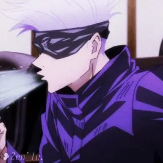 😷 Gojo Satoru Jujutsu Kaisen 动漫, 五条, 五条悟, 咒术回战, 动漫角色 telegram sticker